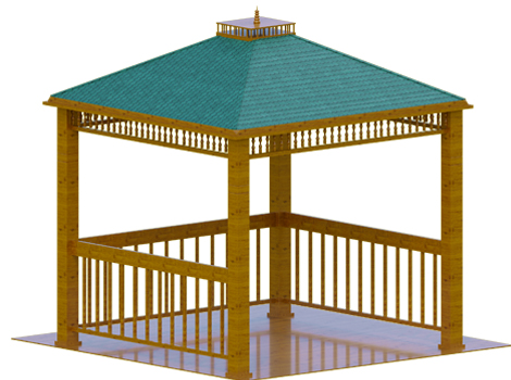 Metal Profil Çardak Kamelya / Kod: 0070252 / Ölçü: (LWH) 250x250x285  YENİ ÜRÜN
